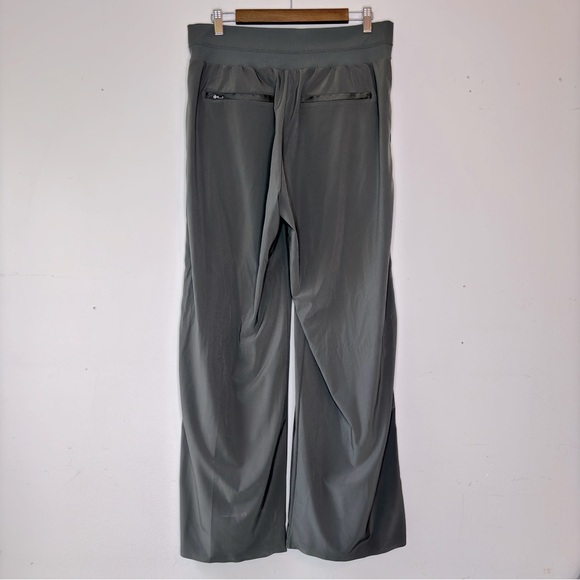 Athleta Nolita Mountain Olive Green High Rise Pull On Wide Leg Pants Size 16 - Picture 8 of 11